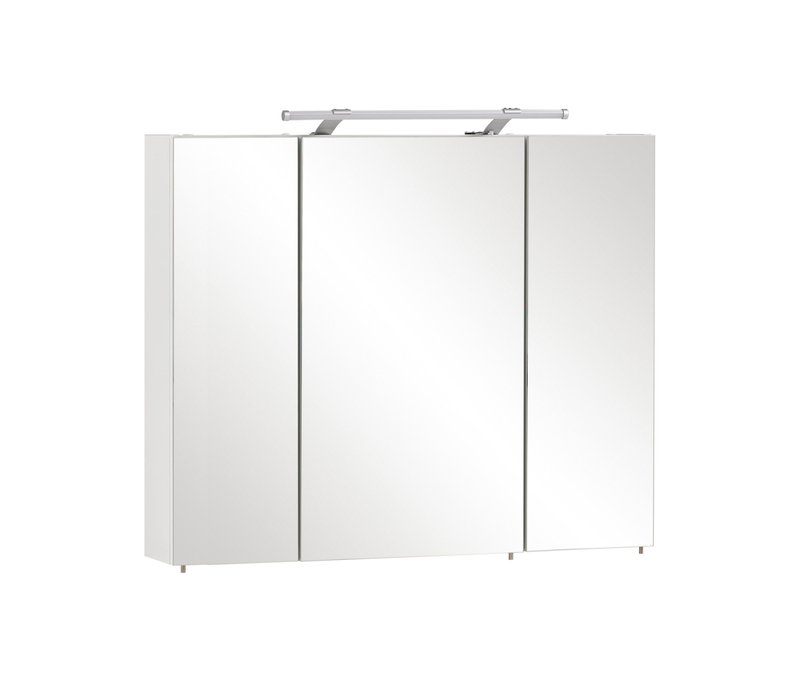 Tchibo - Spiegelschrank »Dorina« mit Licht - 90x16x75,7cm - weiß -