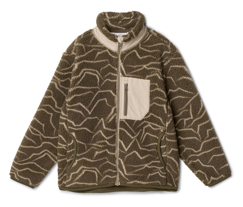 Tchibo - Kinder-Teddyfleecejacke - Jungen - Gr. 134/140 - olivgrün