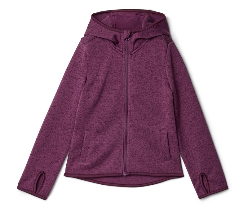Tchibo - Kinder-Strickfleecejacke - Kinder - Gr. 146/152 - dunkelrosa
