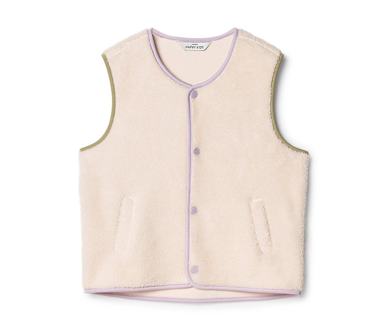 Tchibo - Kinder-Teddyfleeceweste - Mädchen - Gr. 158/164 - creme
