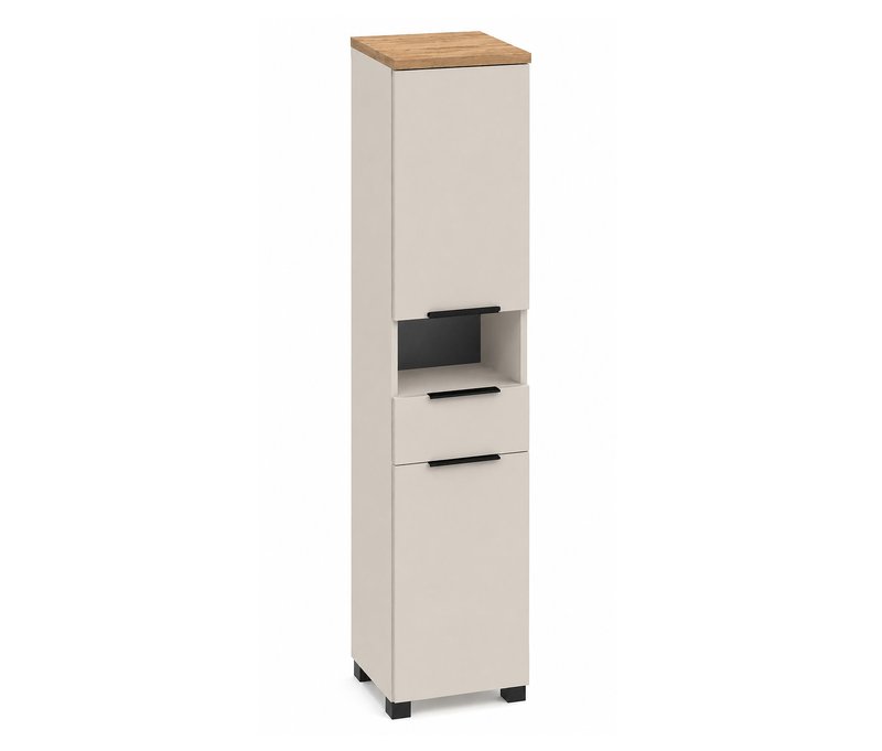 Tchibo - Hochschrank »Saga« - 40,3x35x185,4cm - schwarz -