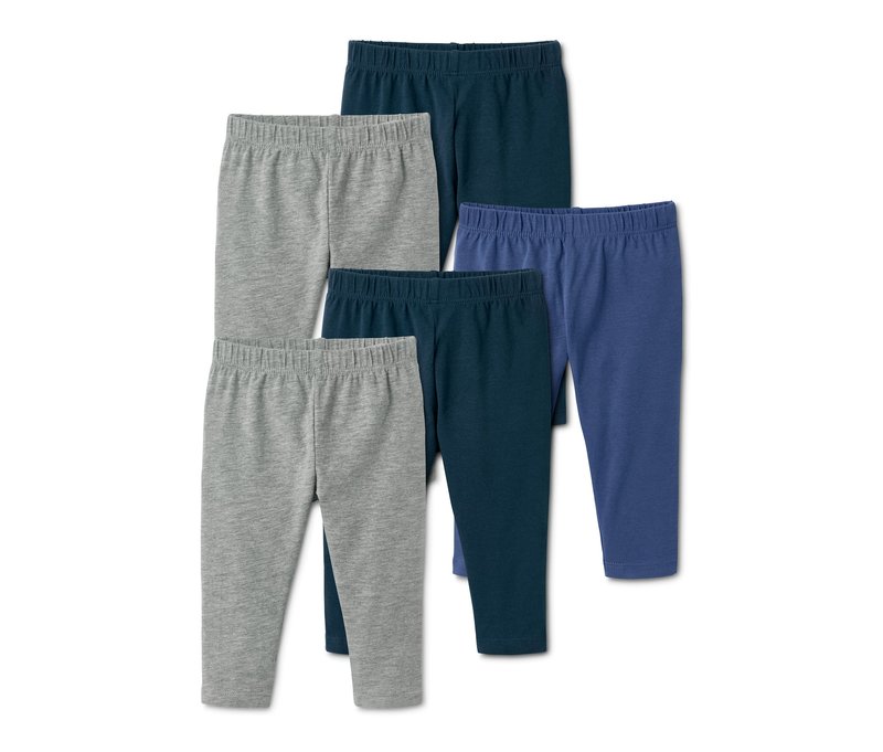 Tchibo - 5 Jersey-Leggings - Baby - Gr. 62/68 - dunkelblau