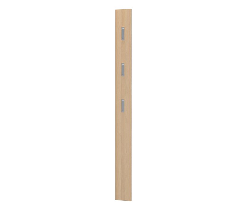 Tchibo - Garderobenpaneel mit silberfarbenen Haken - 15x3x170cm - silber -