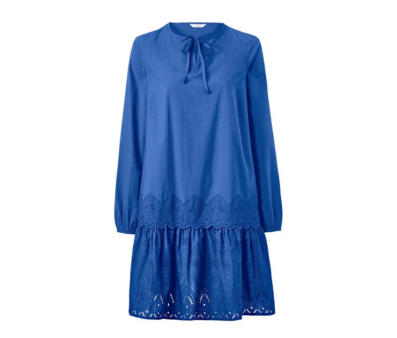 Tchibo - Longbluse mit Stickerei - Damen - Gr. 38 - blau