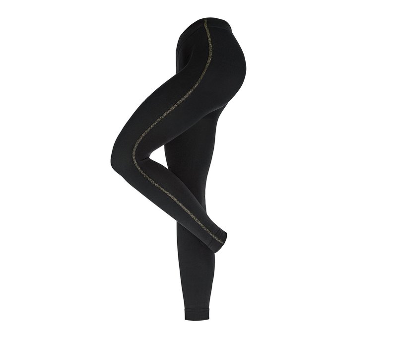 Tchibo - Thermoleggings mit Glitzertape - Damen - Gr. XXL - schwarz