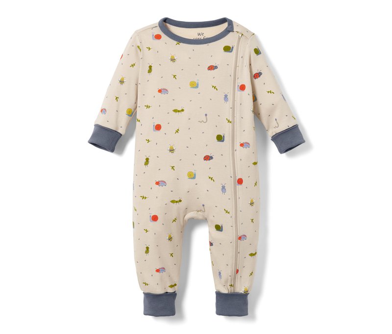 Tchibo - Baby-Pyjama mit Reißverschluss - Baby - Gr. 86/92 - weiß/print