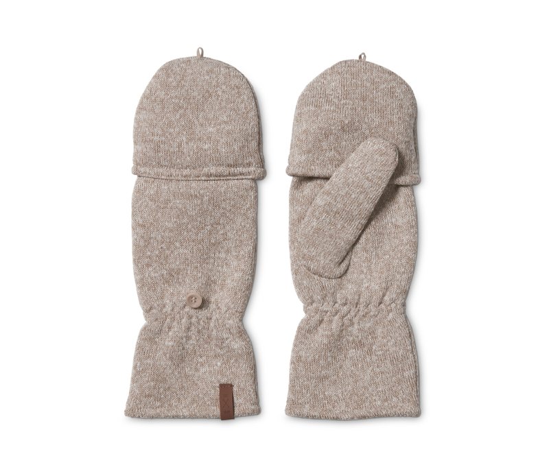 Tchibo - Strickfleece-Klappfäustling - Damen - Gr. 7,5 - beige