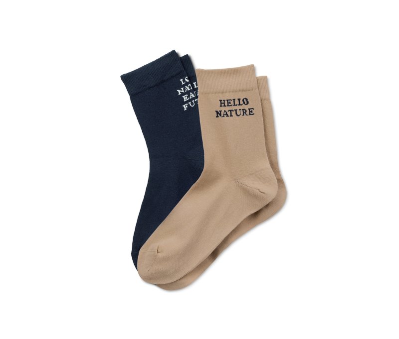 Tchibo - 2 Paar Statement-Socken - Damen - Gr. 35-38 - dunkelblau