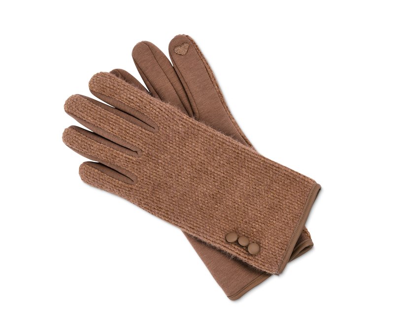 Tchibo - Handschuhe im Materialmix - Damen - Gr. 8 - cognac