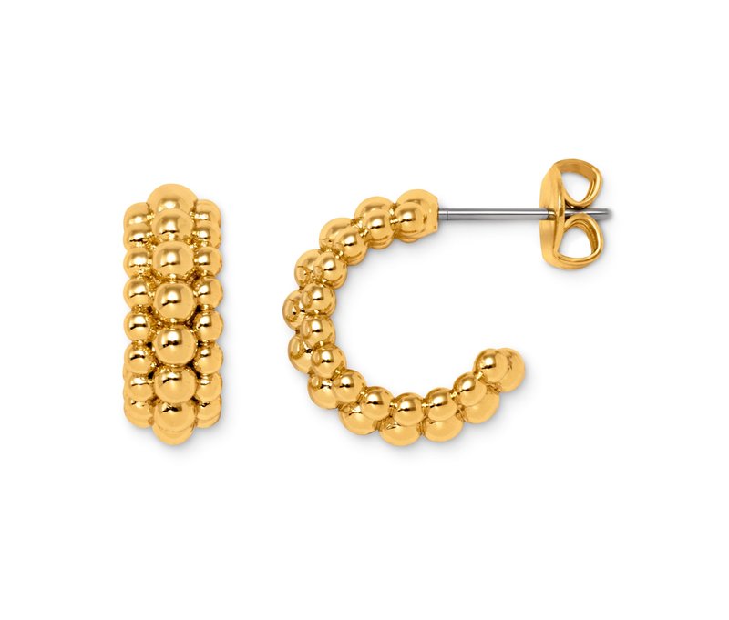 Tchibo - Creolen mit Kugelstruktur - gold