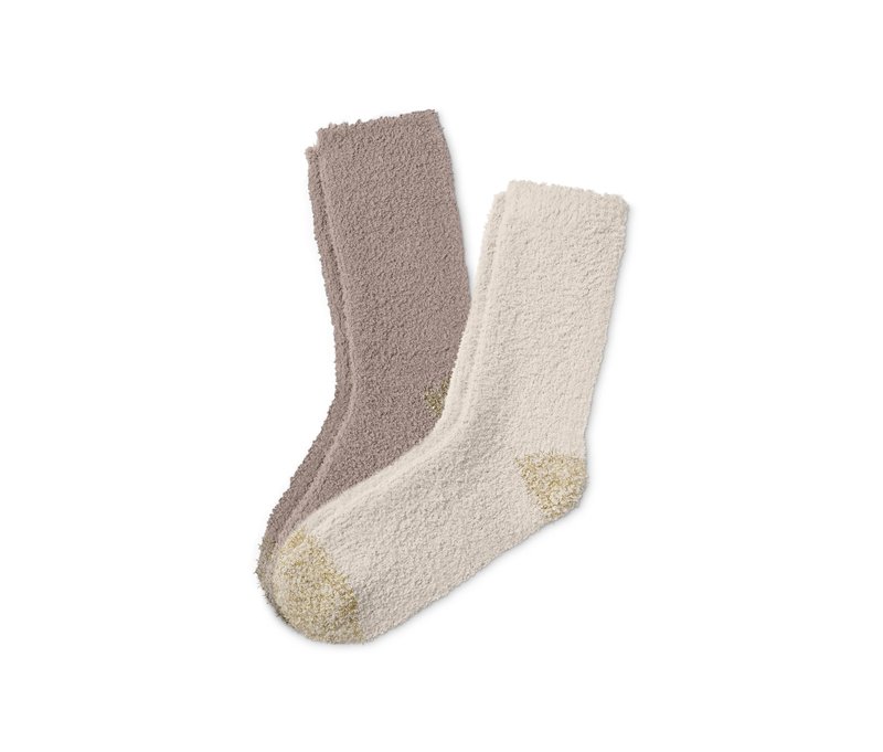 Tchibo - 2 Paar Kuschelsocken - Damen - Gr. 35-38 - weiß