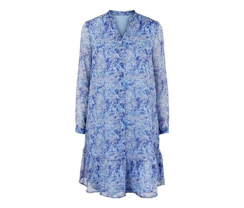 Tchibo - Kleid mit Alloverprint - Damen - Gr. 42 - blau
