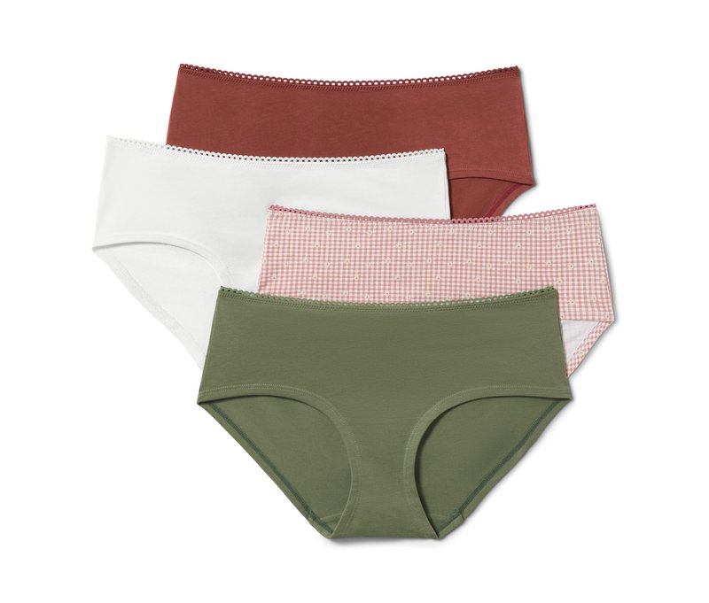 Tchibo - 4 Pantys - Damen - Gr. M - olivgrün