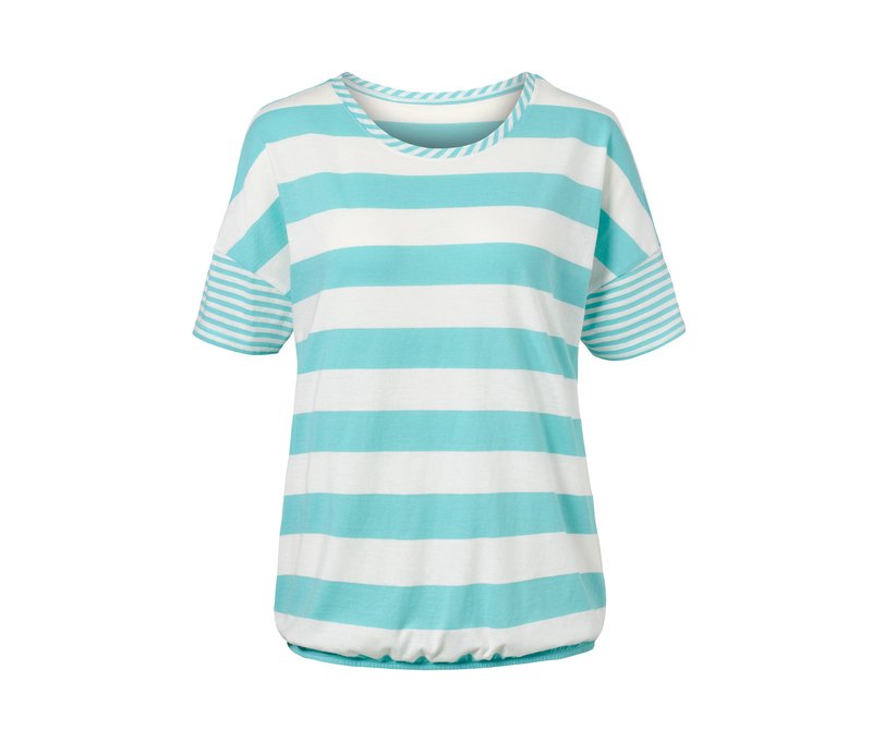 Tchibo - Gestreiftes Blusenshirt - Damen - Gr. M - weiß/gestreift