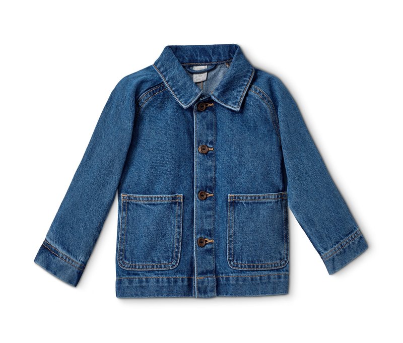 Tchibo - Baumwoll-Denim-Jacke - Jungen - Gr. 110/116 - dunkelblau