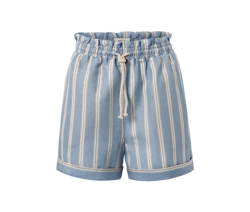 Tchibo - Shorts aus Leinenmix - Damen - Gr. 40 - blau/gestreift