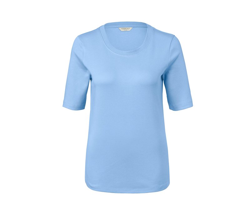 Tchibo - Halbarmshirt - Damen - Gr. S - hellblau