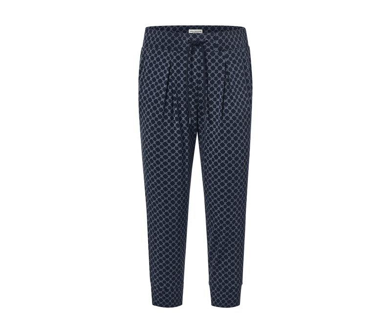 Tchibo - Bedruckte 3/4-Jerseyhose - Damen - Gr. XXL - dunkelblau/print