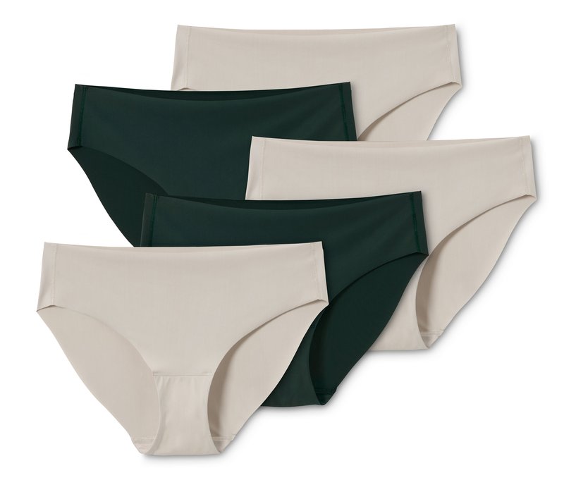 Tchibo - 5 Magic-Cut-Slips - Damen - Gr. S - dunkelgrün
