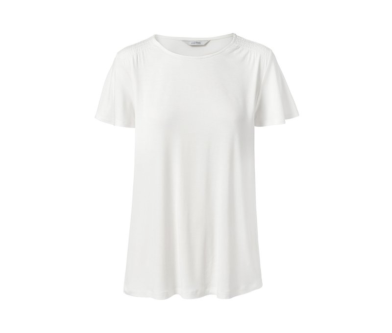 Tchibo - Shirt mit Flügelarm - Damen - Gr. S - creme
