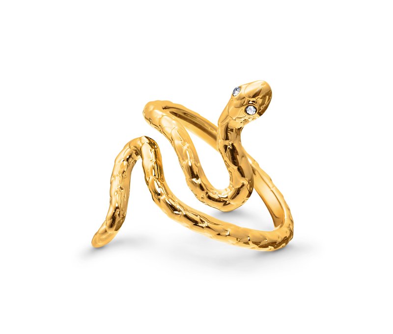 Tchibo - Ring Schlange - Damen - Gr. 20 - gold