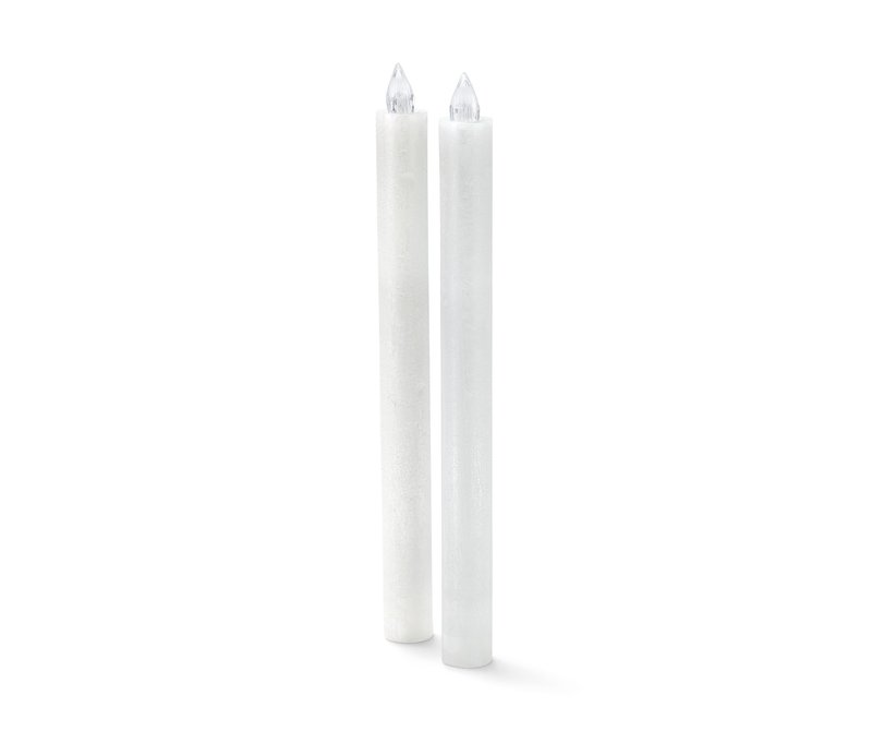 Tchibo - 2 LED-Echtwachs-Stabkerzen - weiß