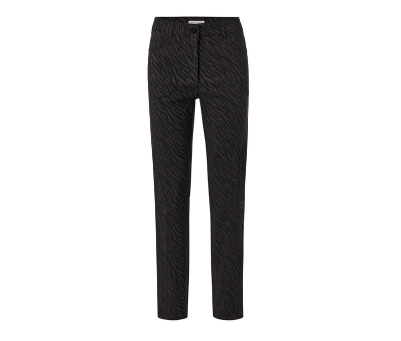 Tchibo - Bedruckte Bengalin-Hose - Damen - Gr. 44 - anthrazit/print