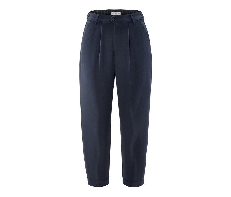 Tchibo - Hose mit Bundfalte - Damen - Gr. 36 - dunkelblau