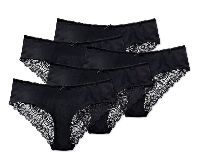 Tchibo - 5 Brazilslips - Damen - Gr. XS - schwarz