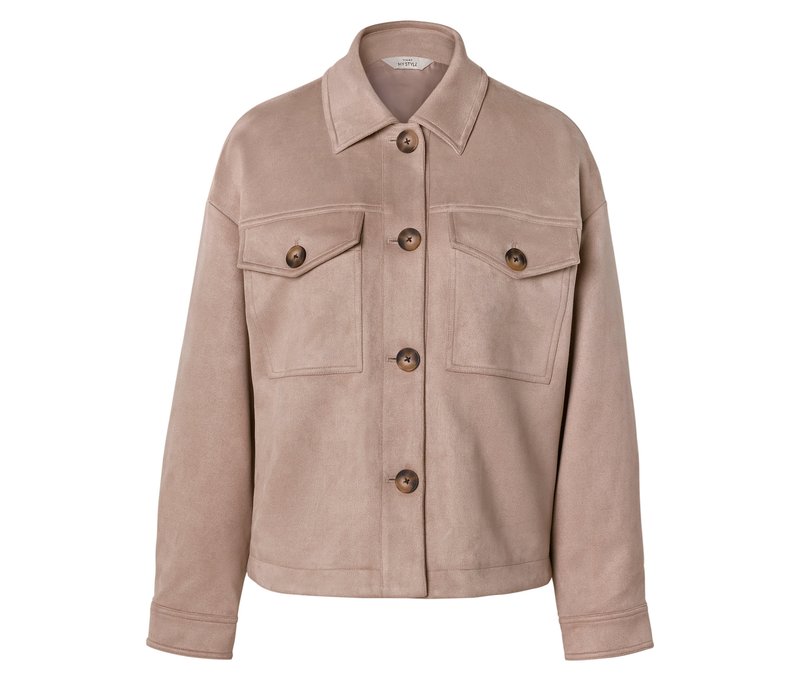 Tchibo - Jacke in Velourslederoptik - Damen - Gr. 38 - braun