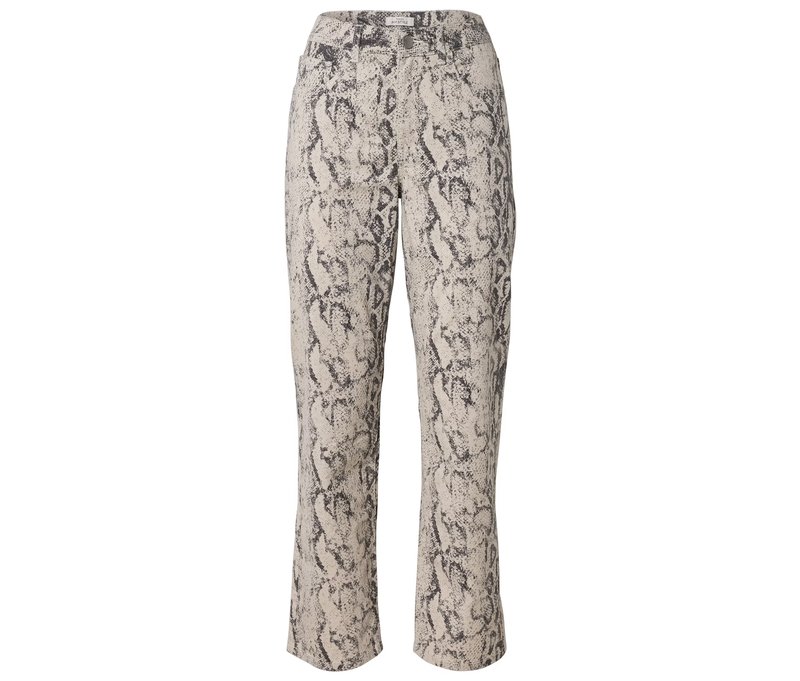 Tchibo - Bedruckte Modern Jeans ‒ Fit »Ava« - Damen - Gr. 38 - creme/print