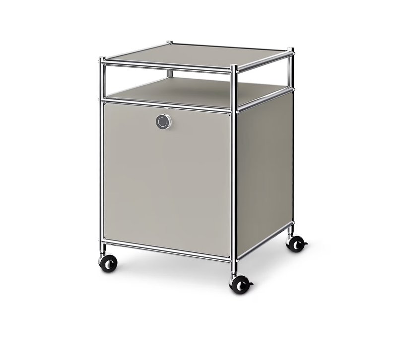 Tchibo - Rollcontainer Metall »Cn3« mit 1 Klappenfach - 40x40x58cm - hellgrau -