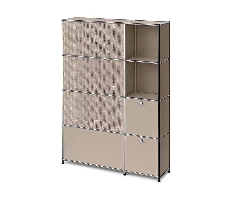 Tchibo - Garderobe Metall »Cn3 Slim Line« mit 2 Klappenfächern - 116x30,5x158cm - taupe -