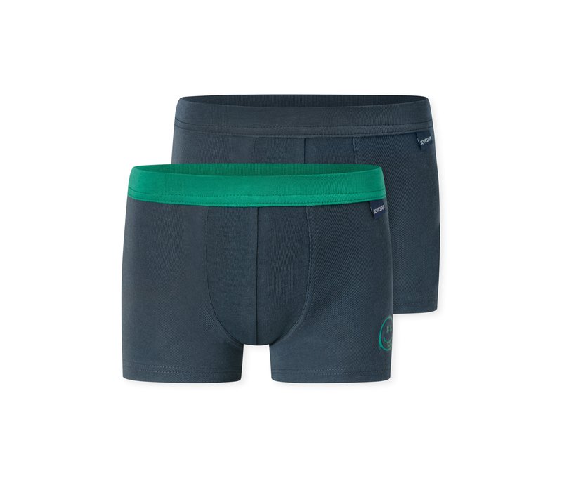 2 Schiesser Jungen-Unterhemden - Gr. 98 - dunkelblau