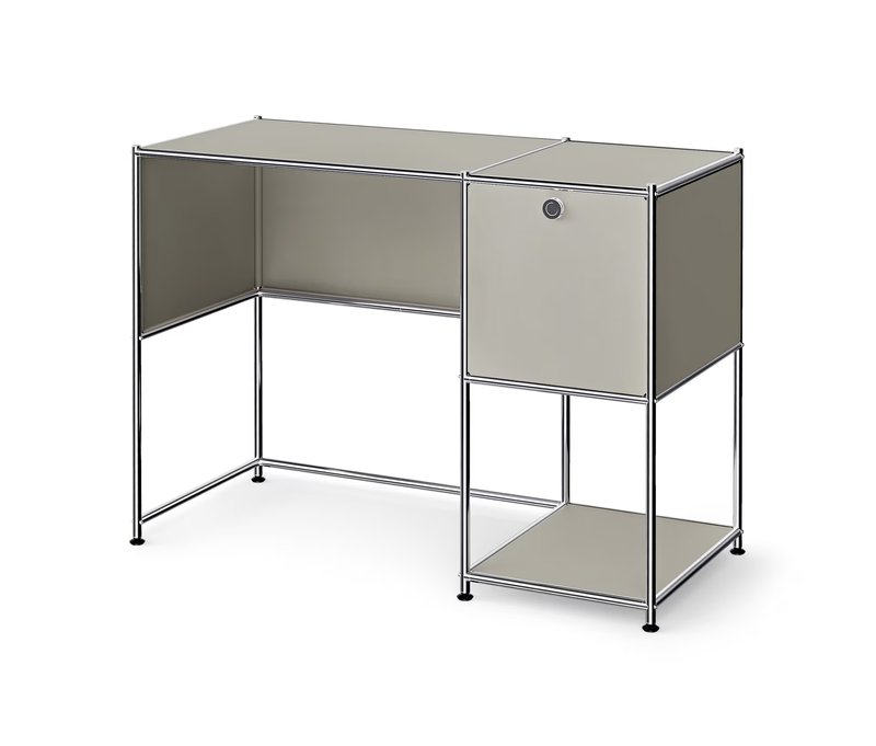 Tchibo - Schreibtisch Metall »Cn3« mit Klappenfach - 116x52,5x75cm - hellgrau -