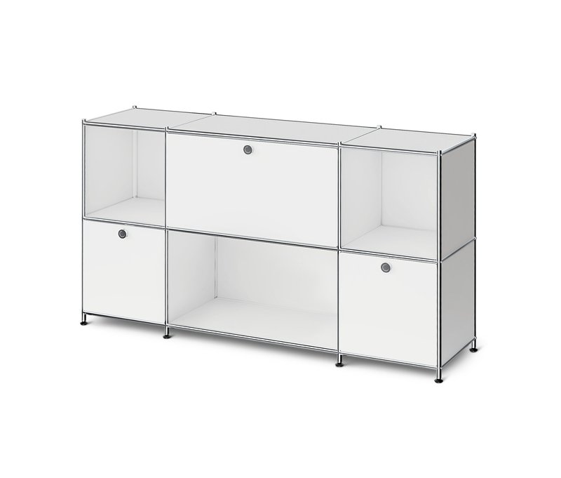 Tchibo - Sideboard Metall »Cn3« mit 3 Klappenfächern - 153x40x82,5cm - chrom -