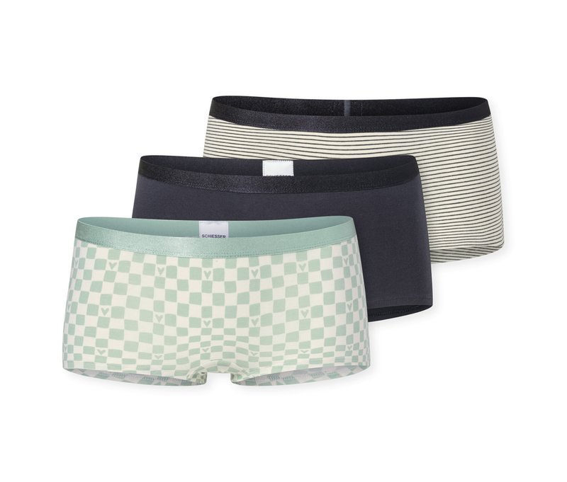 3 Schiesser Mädchen-Shorts - Gr. 152 - beige