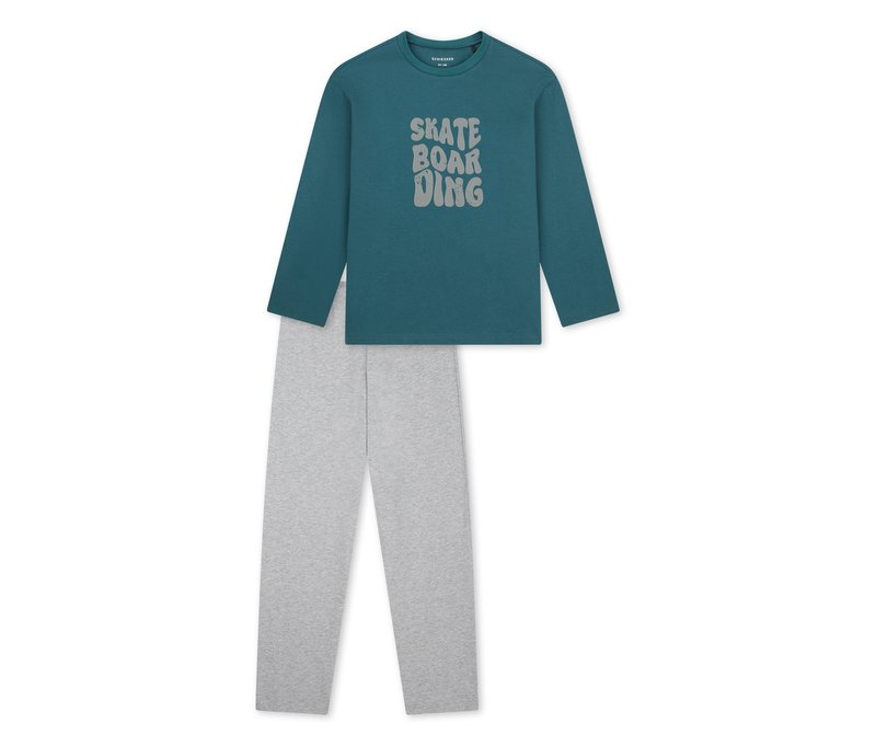Schiesser Kinder-Pyjama »Skate« - Gr. 164 - grau
