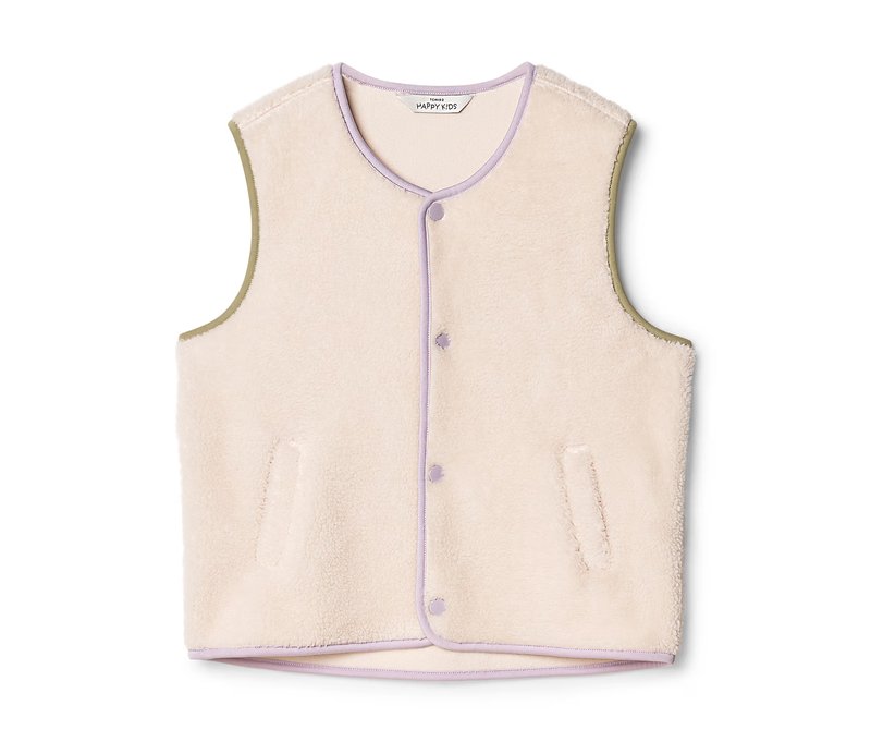 Tchibo - Kinder-Teddyfleeceweste - Gr. 158/164 - creme