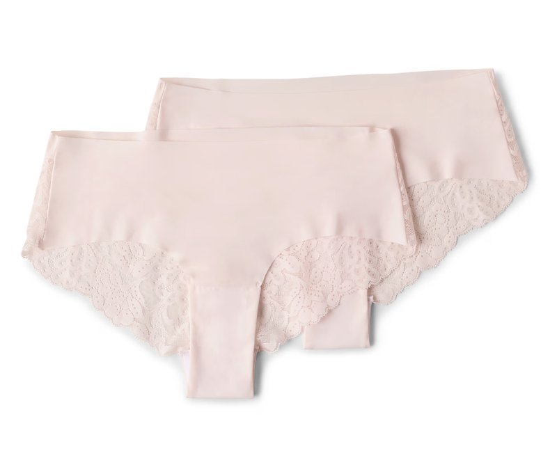 Tchibo - 2 Brazil Slips »Magic Cut« - Damen - Gr. L - rosa