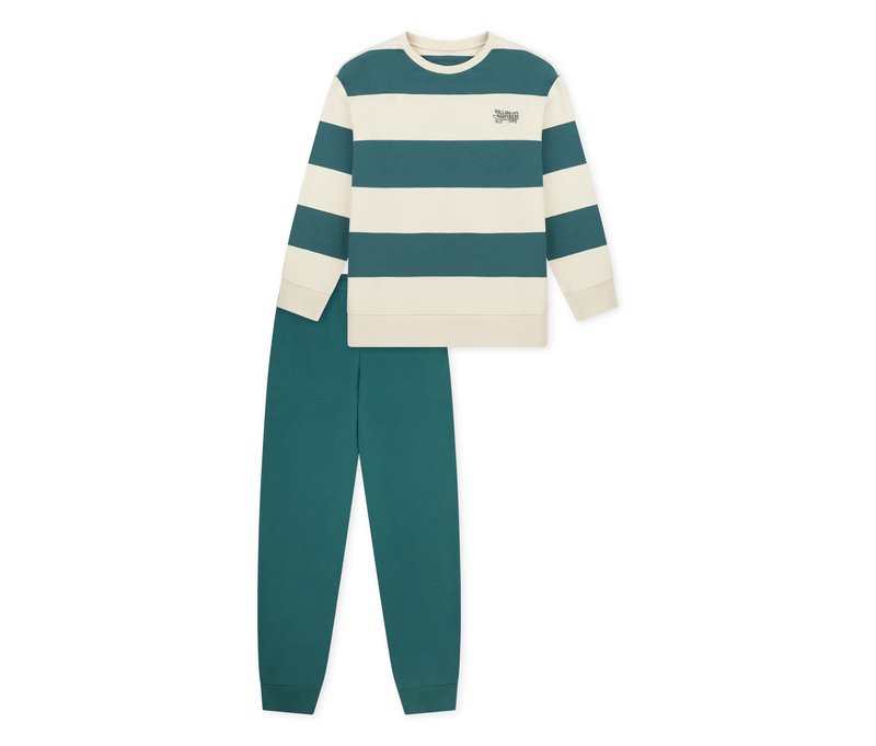 Schiesser Kinder-Interlock-Pyjama - Gr. 140 - creme