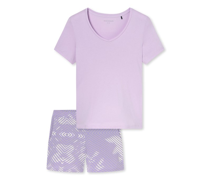 Schiesser Shorty-Pyjama-Set - Damen - Gr. 42