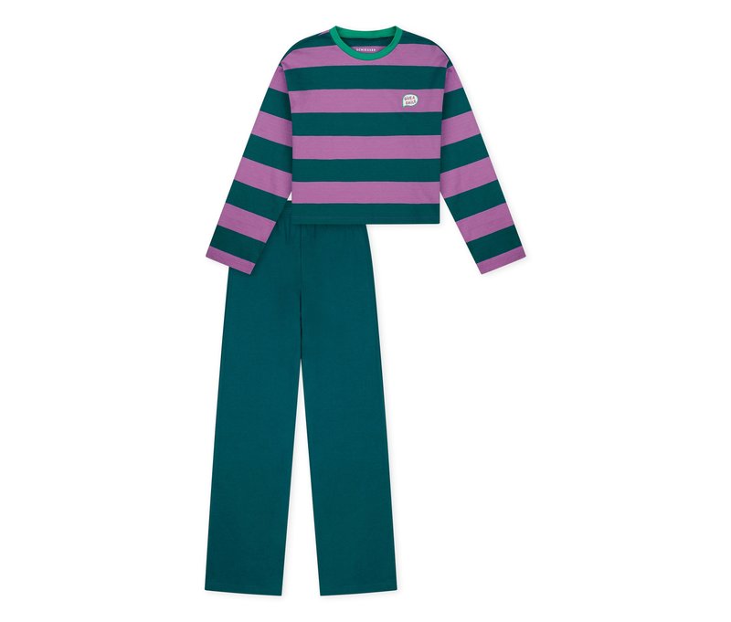 Schiesser Kinder-Pyjama - Gr. 140 - grün