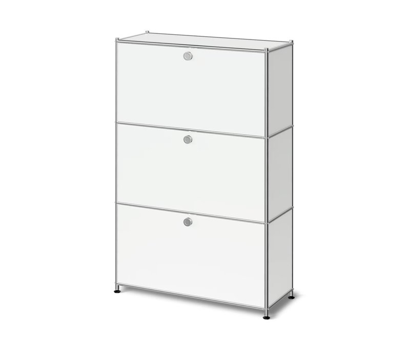 Tchibo - Kommode Metall »Cn3 Slim Line« mit 3 Klappfächern - 77x30,5x120,5cm - chrom -