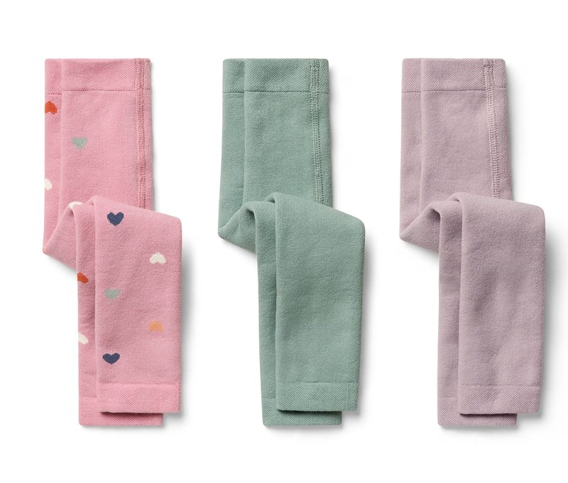 Tchibo - 3 Kinder-Frottee-Thermoleggings - Gr. 122/128 - rosa
