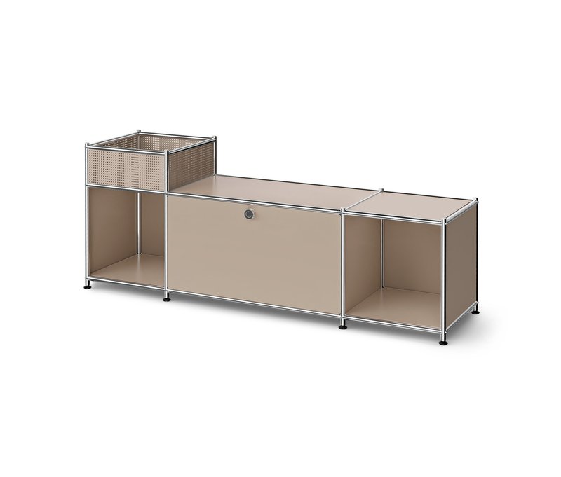 Tchibo - Lowboard Metall »Cn3« mit Klappenfach - 154x40x59,2cm - taupe -