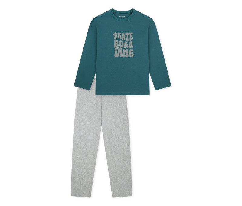 Schiesser Kinder-Pyjama »Skate« - Jungen - Gr. 128 - grau