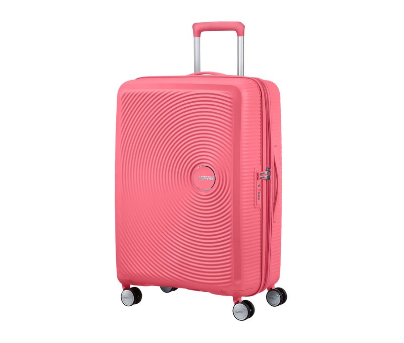 American Tourister Hartschalen-Koffer »Soundbox« Spinner, mittel, sun kissed coral