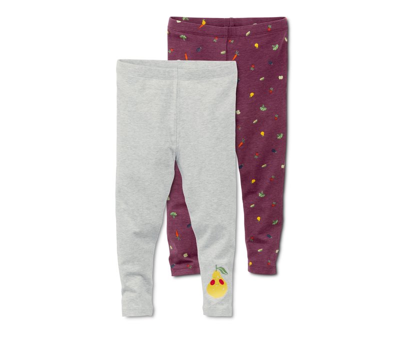 Tchibo - 2 Leggings - Baby - Gr. 74/80 - grau/print