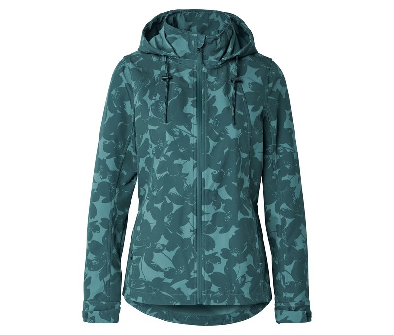 Tchibo - Softshelljacke - Damen - Gr. 38 - petrol/print